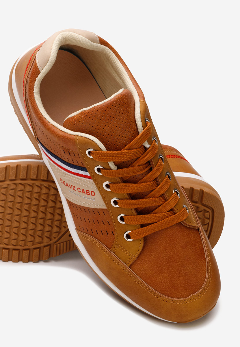 Camelowe sneakersy męskie Davier