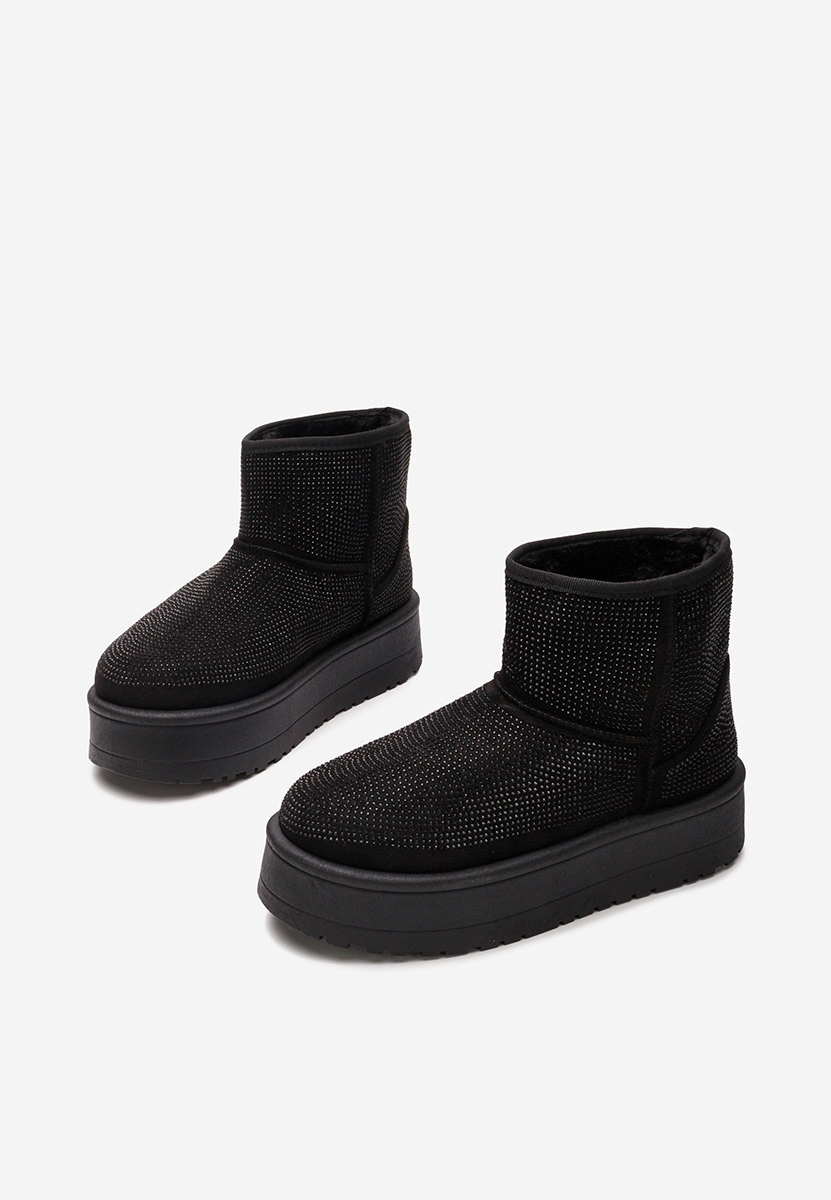 Czarne śniegowce damskie Feyna