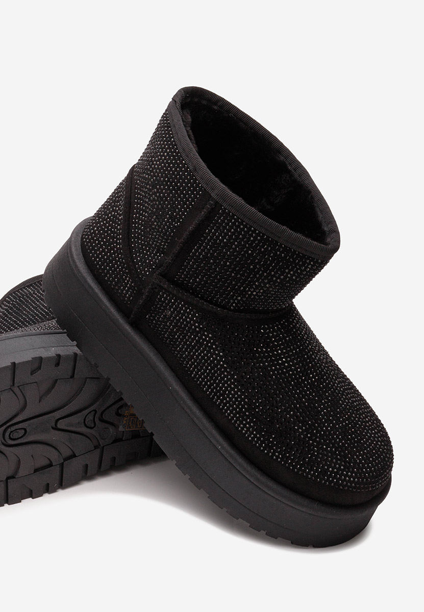 Czarne śniegowce damskie Feyna