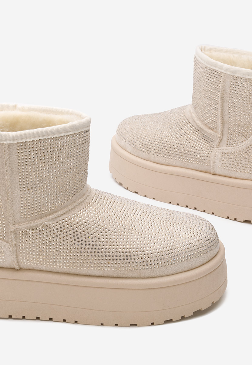 Beżowe śniegowce damskie Feyna