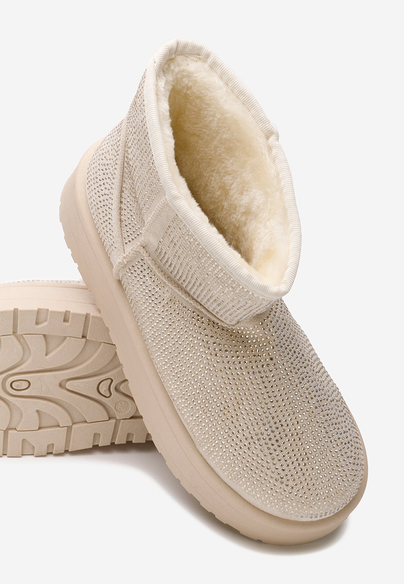 Beżowe śniegowce damskie Feyna