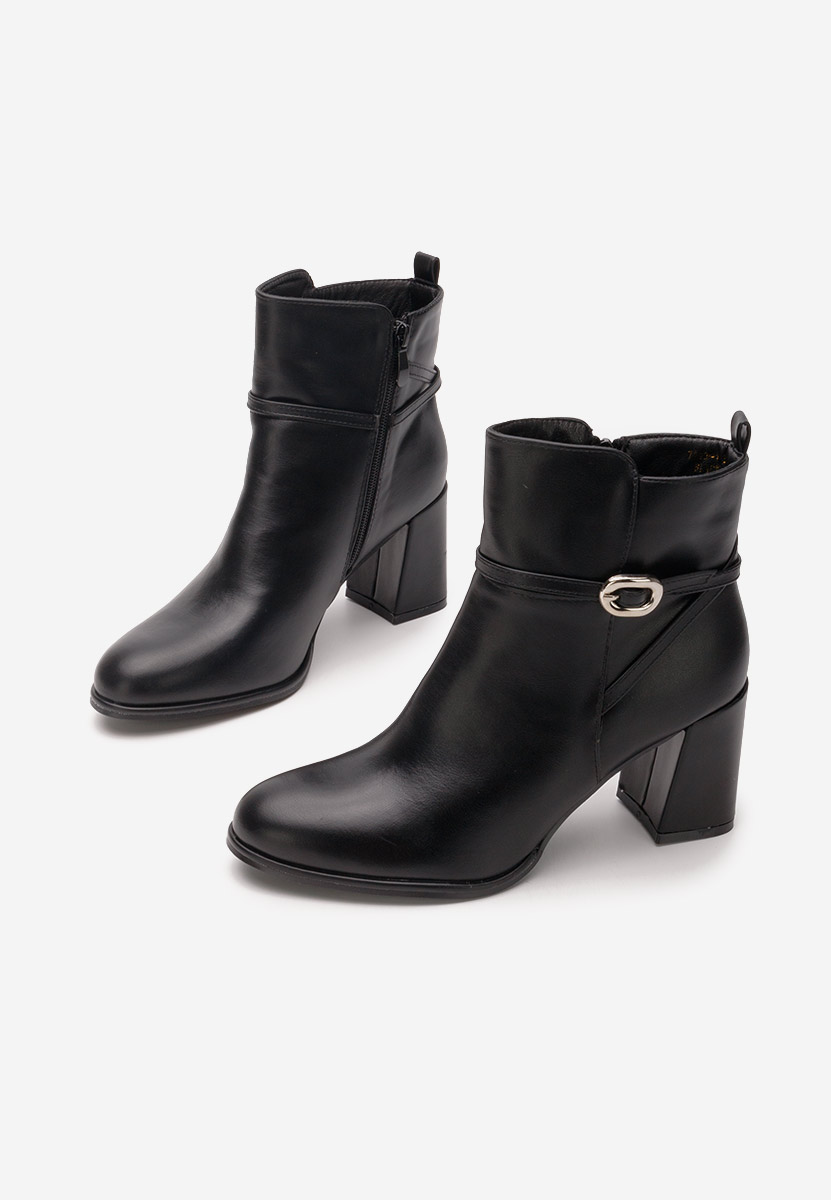 Czarne botki na słupku Cherri V2 Czarne botki na słupku Cherri V2