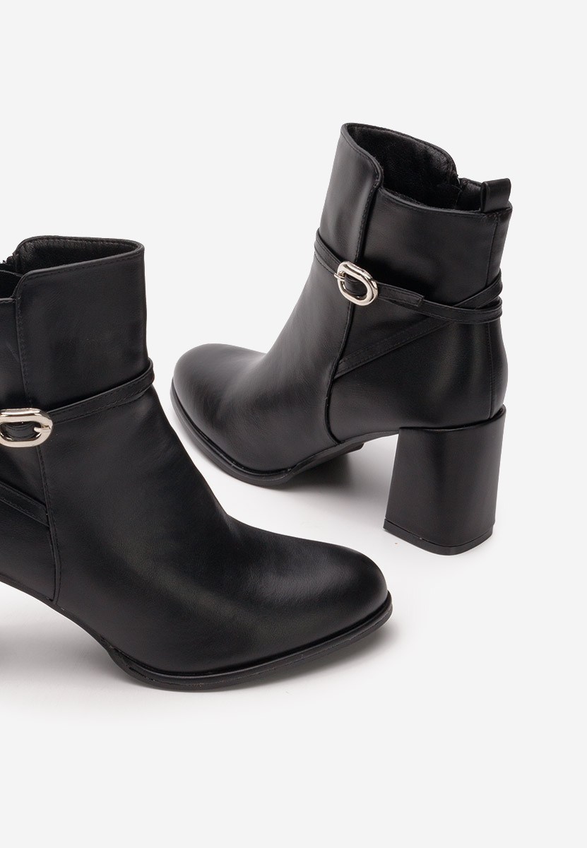 Czarne botki na słupku Cherri V2 Czarne botki na słupku Cherri V2