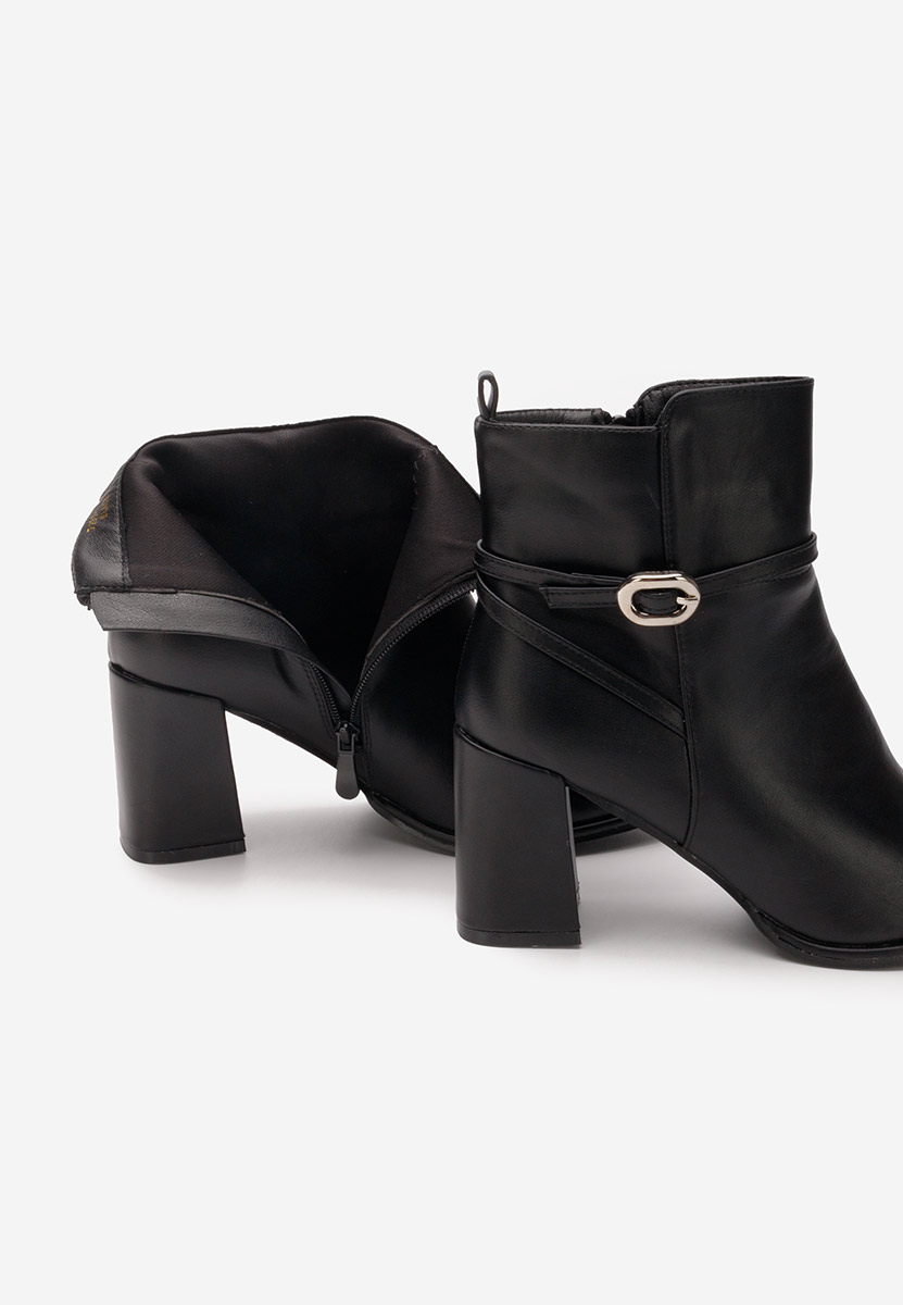 Czarne botki na słupku Cherri V2 Czarne botki na słupku Cherri V2