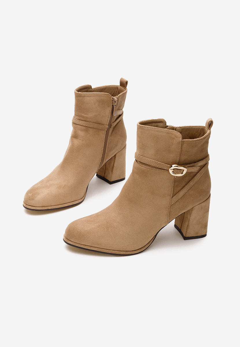 Khaki botki na słupku Cherri Khaki botki na słupku Cherri