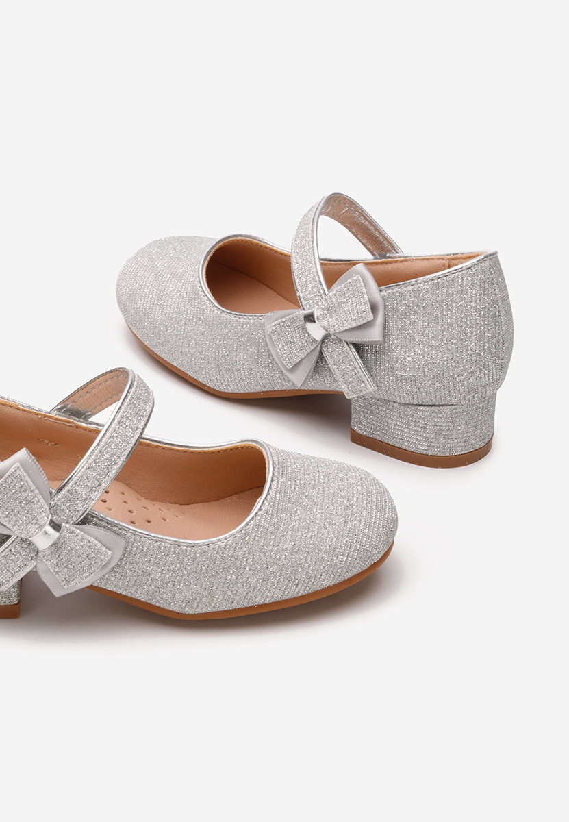 Srebrne półbuty dziewczęce Fozzy