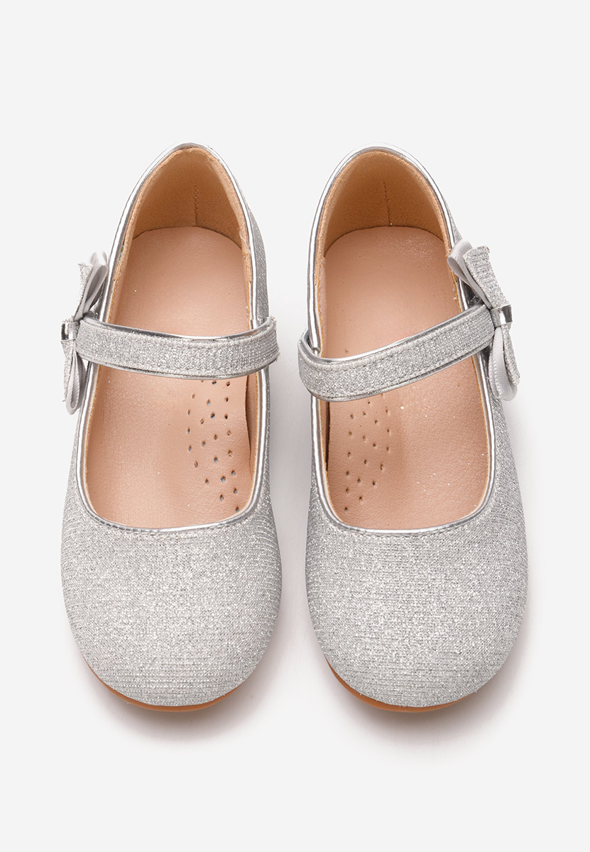 Srebrne półbuty dziewczęce Fozzy