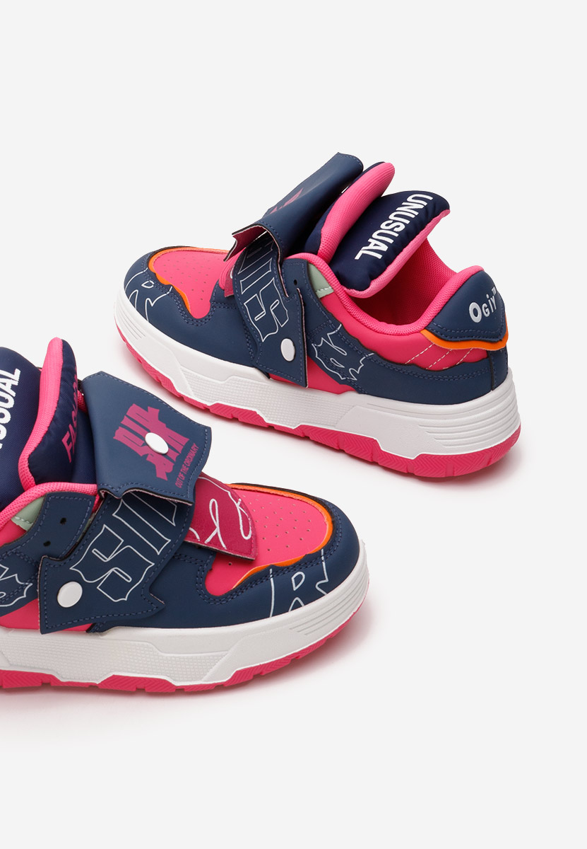 Niebieskie sneakersy na koturnie Sirvanna