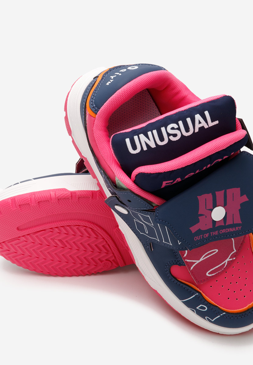 Niebieskie sneakersy na koturnie Sirvanna