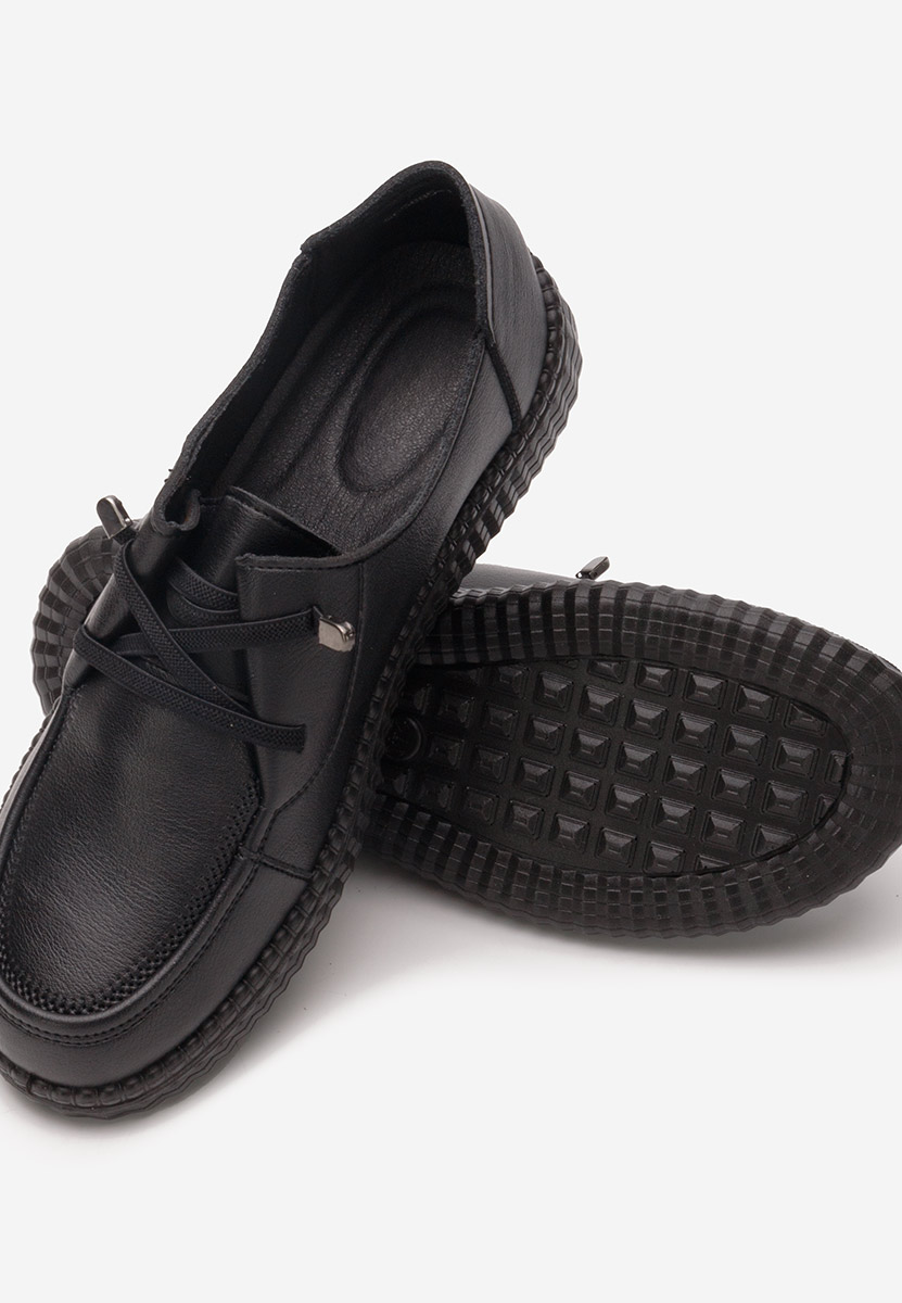 Czarne półbuty damskie Robyn