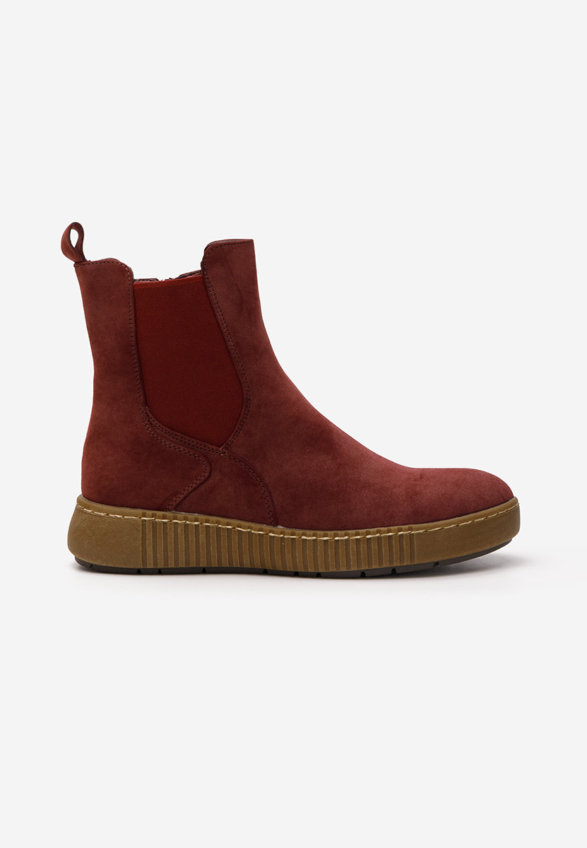 Czerwone botki chelsea Sheela