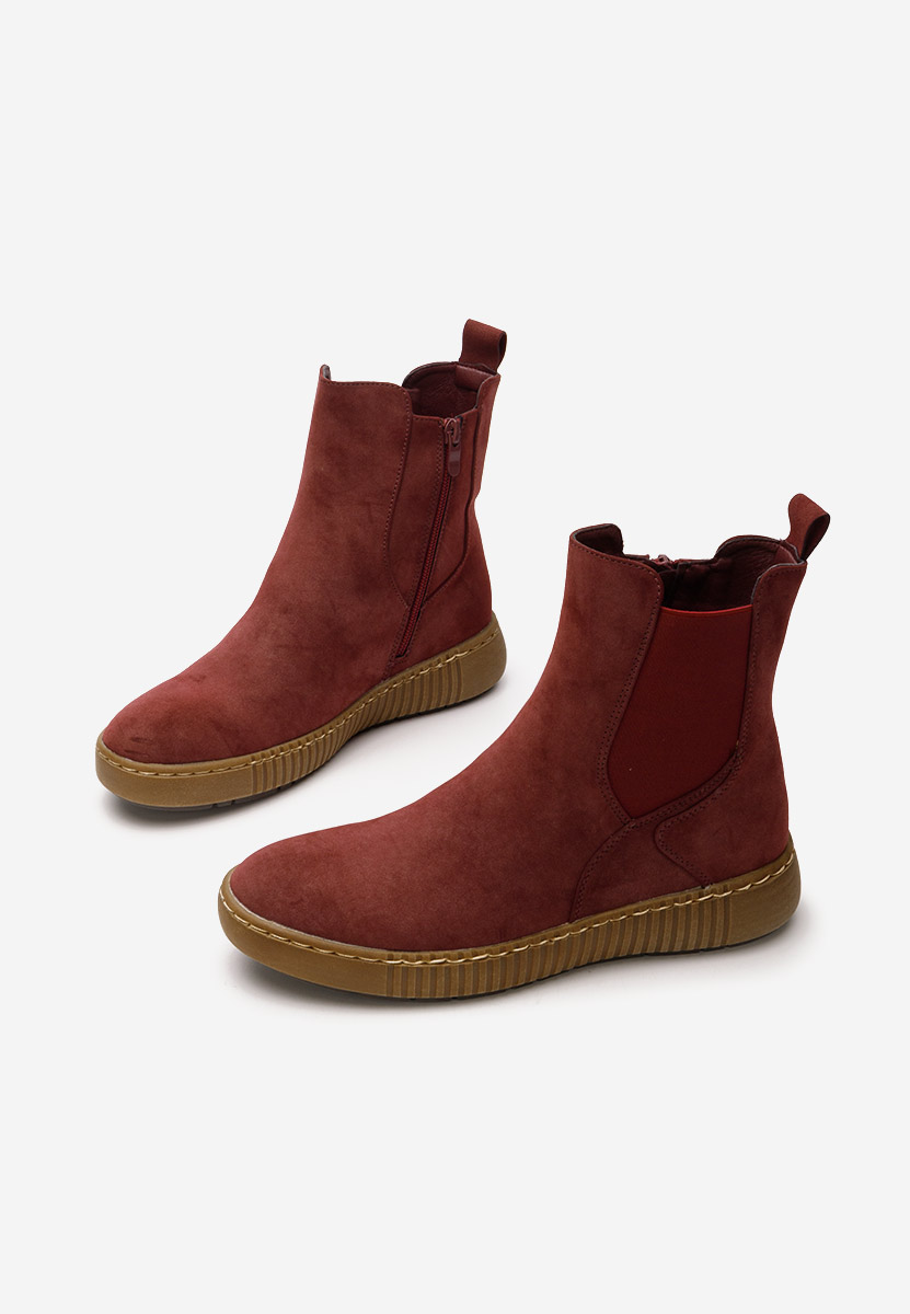 Czerwone botki chelsea Sheela