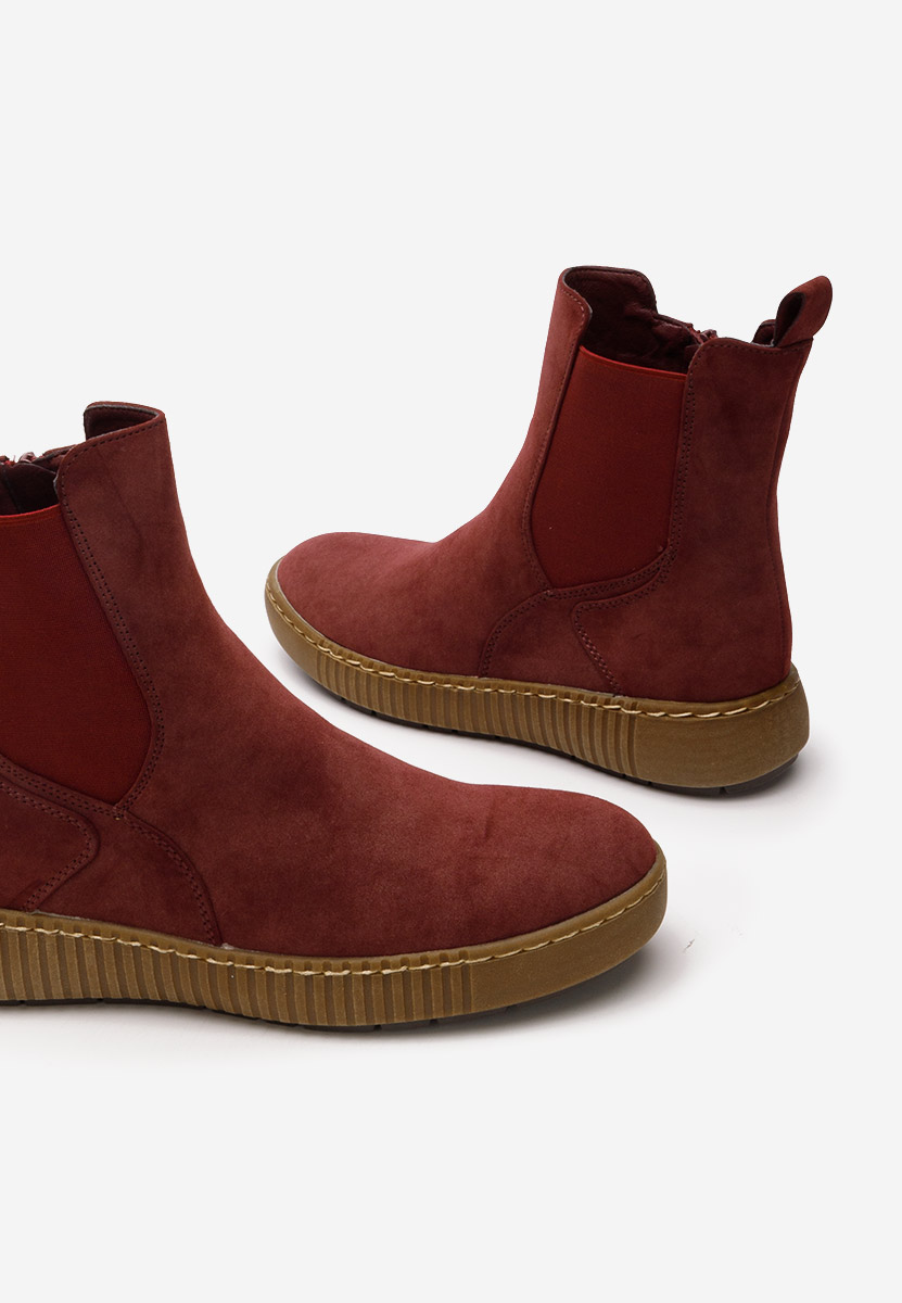 Czerwone botki chelsea Sheela