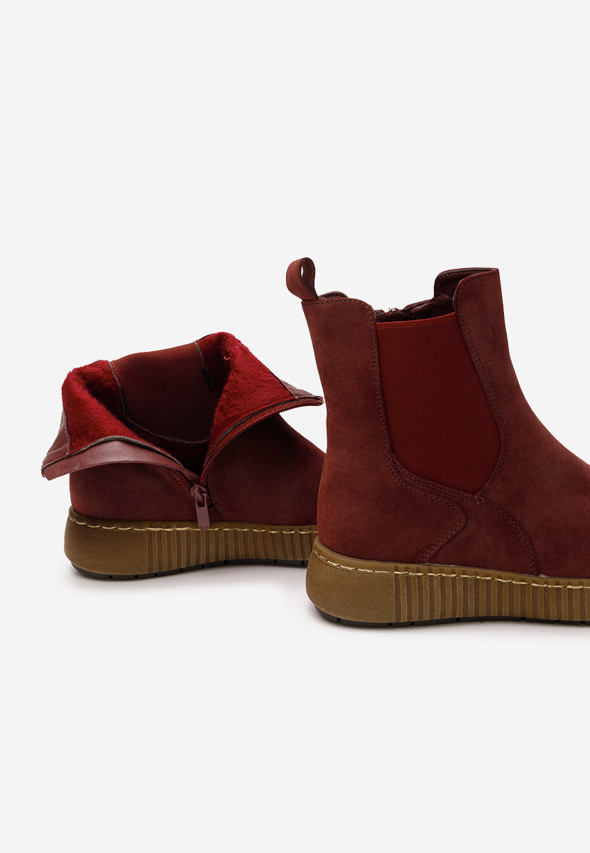 Czerwone botki chelsea Sheela