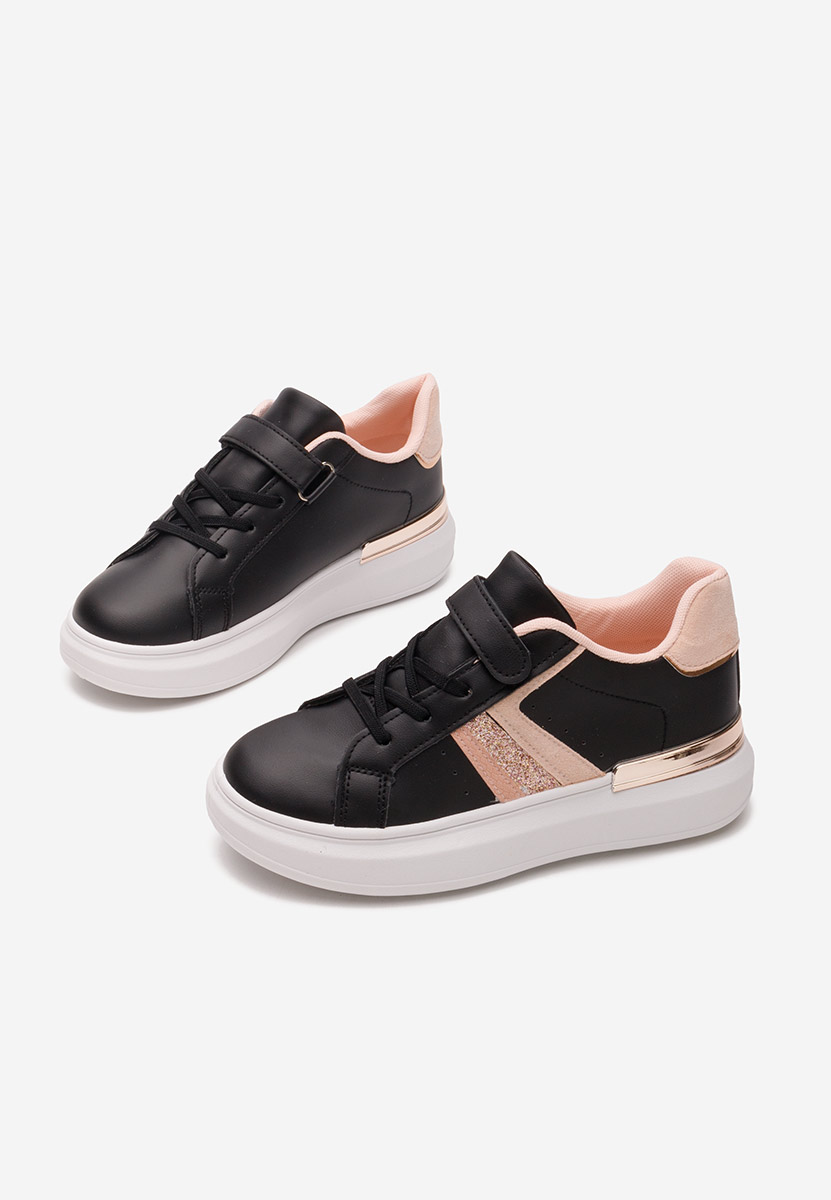 Czarne sneakersy dziewczęce Smoozy