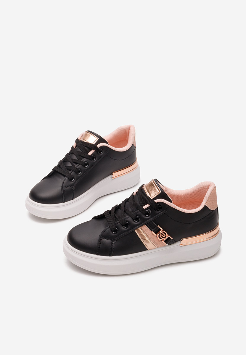 Czarne sneakersy dziewczęce Kluno