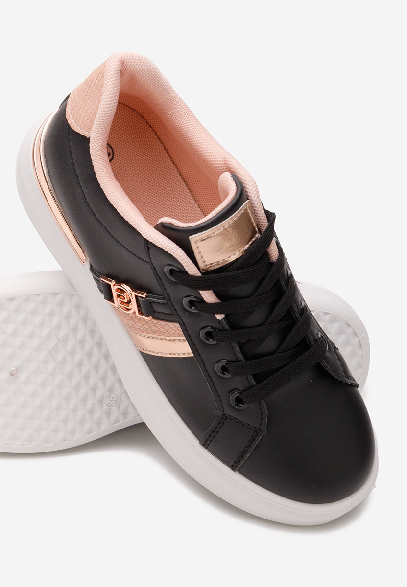 Czarne sneakersy dziewczęce Kluno
