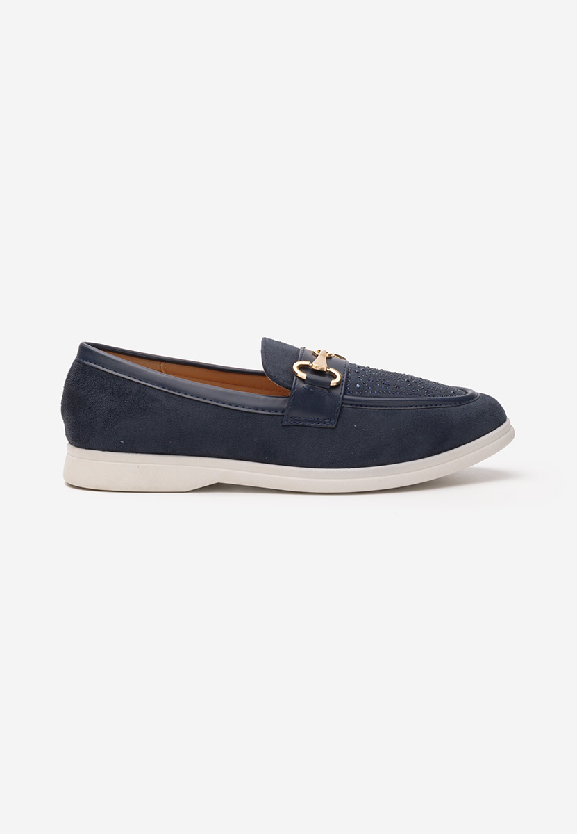 Niebieskie loafers damskie Adesa