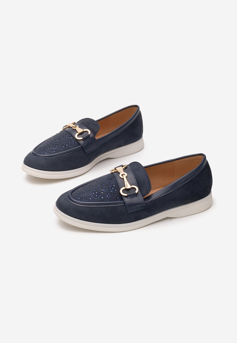 Niebieskie loafers damskie Adesa