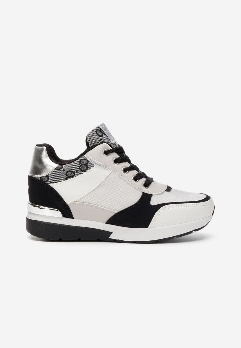 Białe sneakersy damskie na koturnie Kali