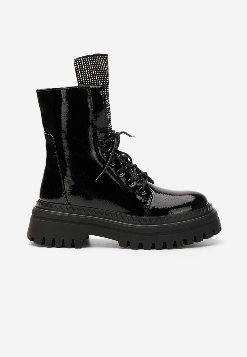 Czarne trapery damskie Siennara