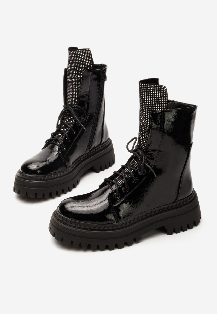 Czarne trapery damskie Siennara