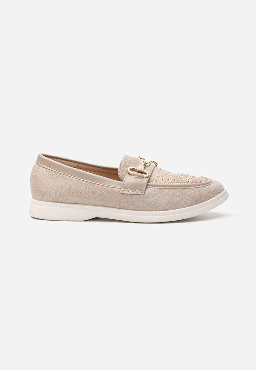 Khaki loafers damskie Adesa