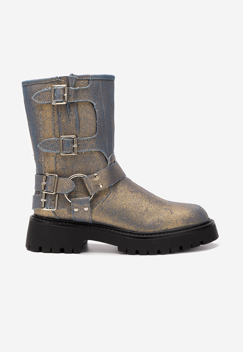 Złote kozaki damskie Jesica