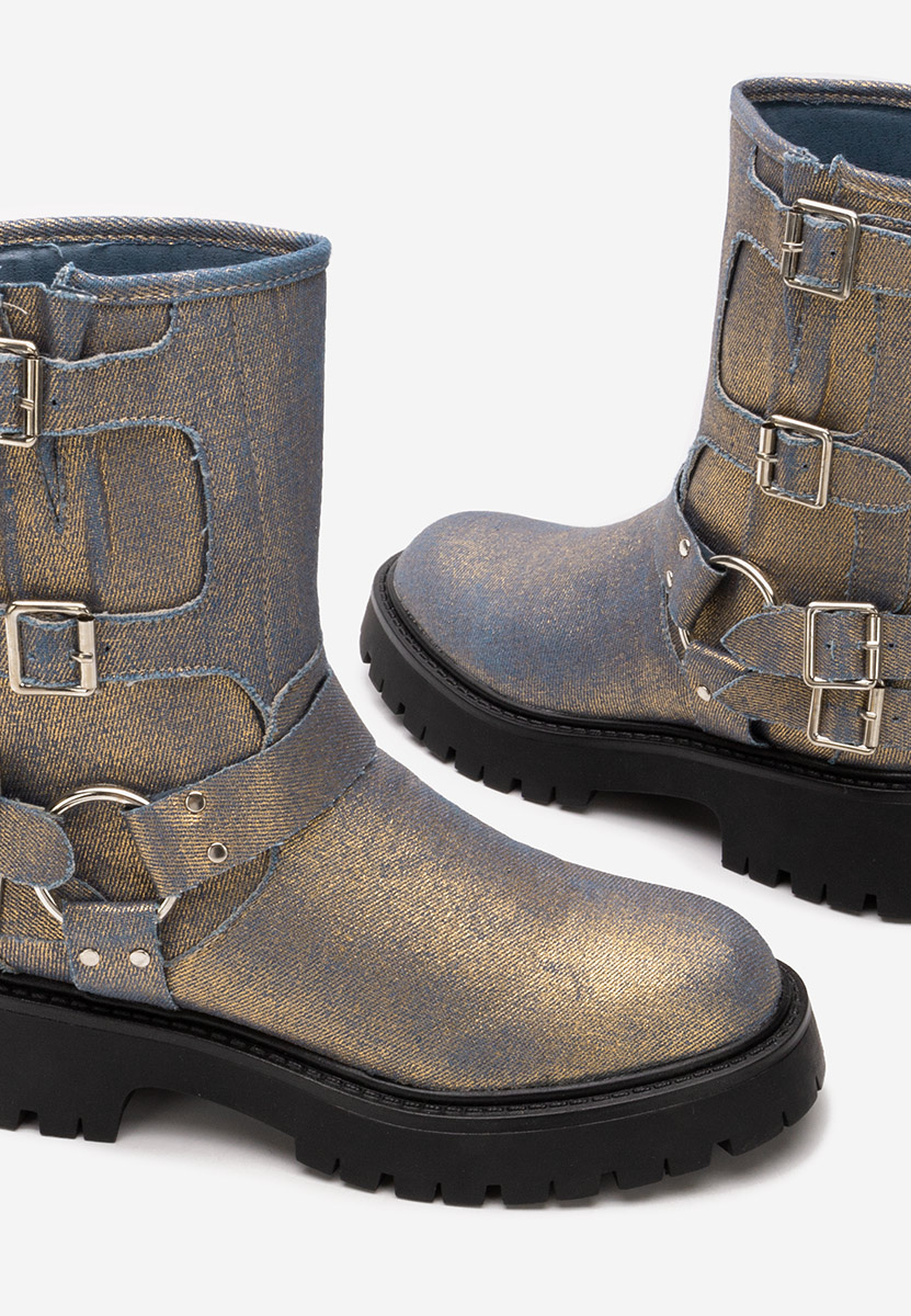 Złote kozaki damskie Jesica