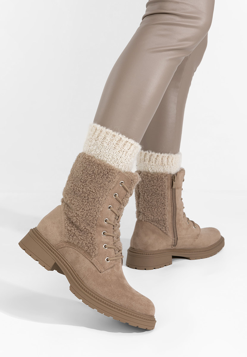 Beżowe trapery damskie Milaya