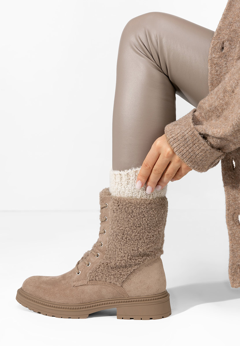 Beżowe trapery damskie Milaya