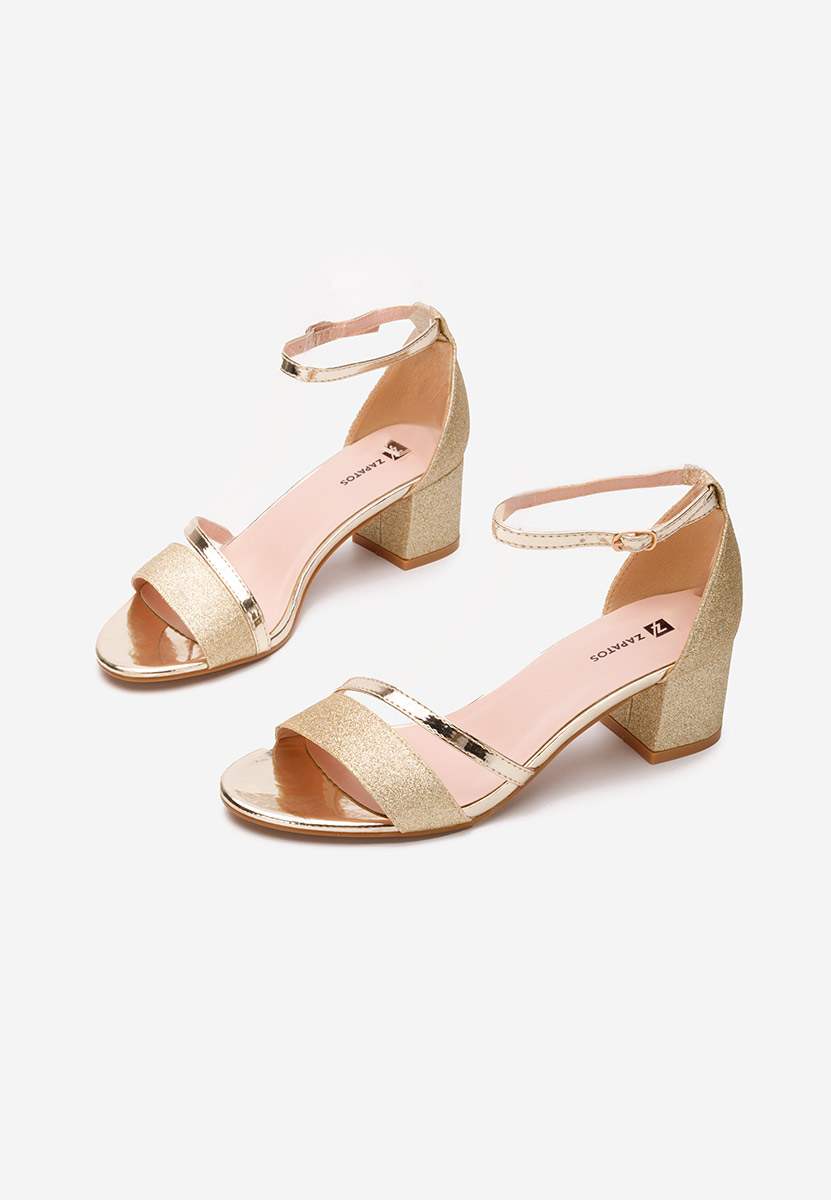 Złote eleganckie sandały Malena V3