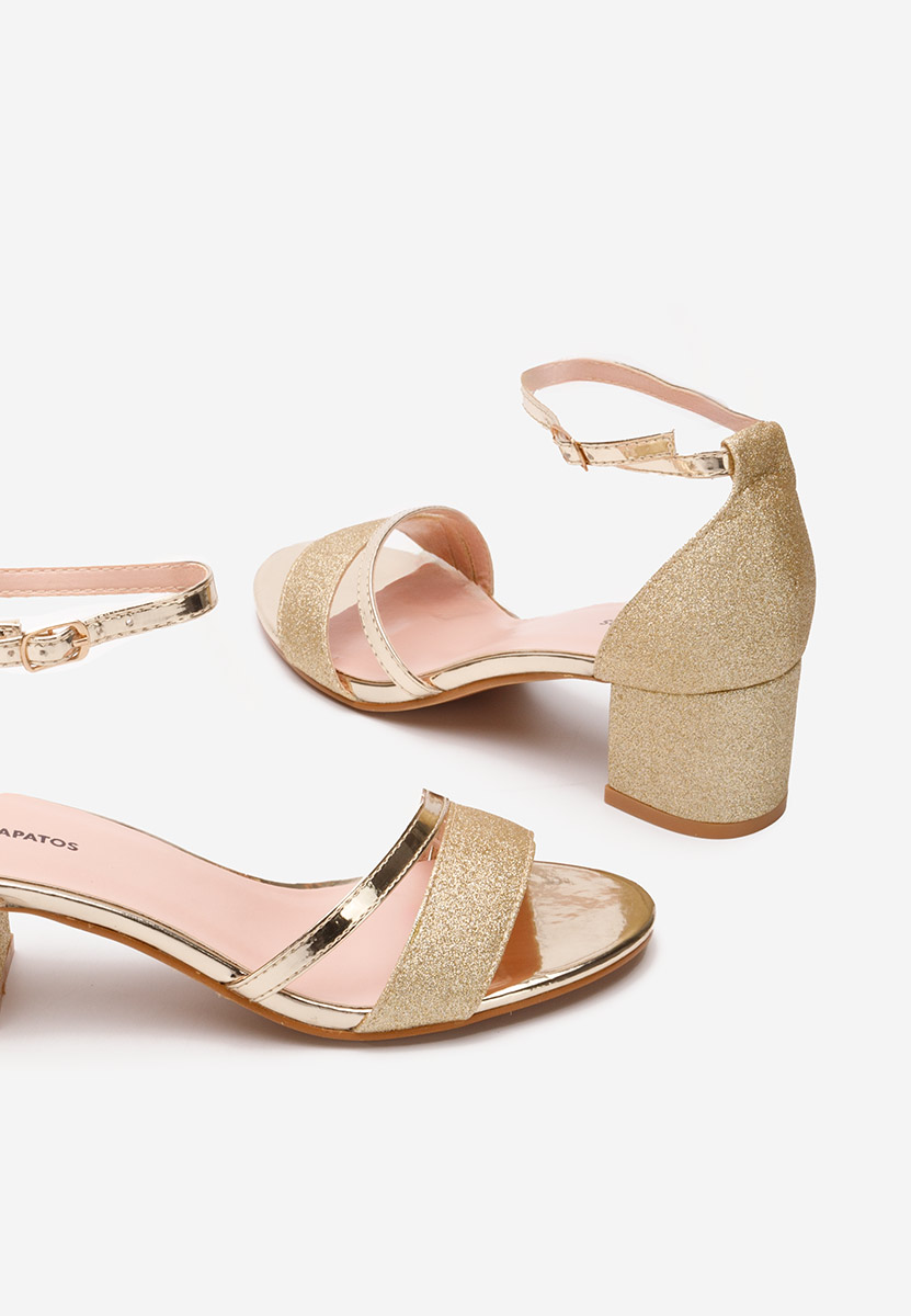 Złote eleganckie sandały Malena V3