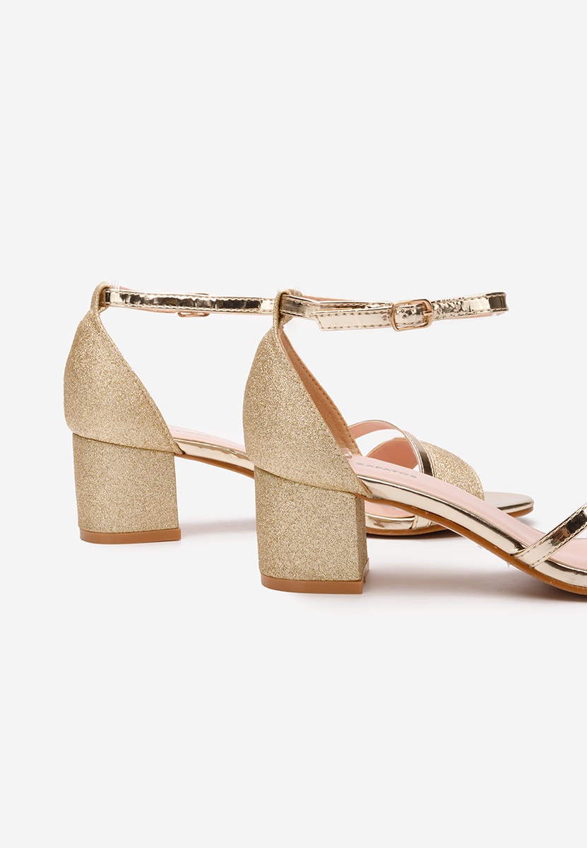 Złote eleganckie sandały Malena V3