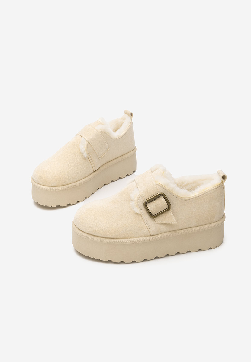 Beżowe botki damskie ocieplane Suzie Beżowe botki damskie ocieplane Suzie