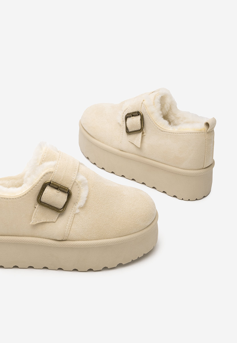 Beżowe botki damskie ocieplane Suzie Beżowe botki damskie ocieplane Suzie