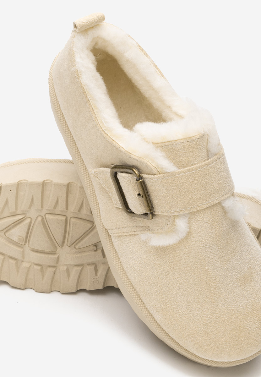 Beżowe botki damskie ocieplane Suzie Beżowe botki damskie ocieplane Suzie