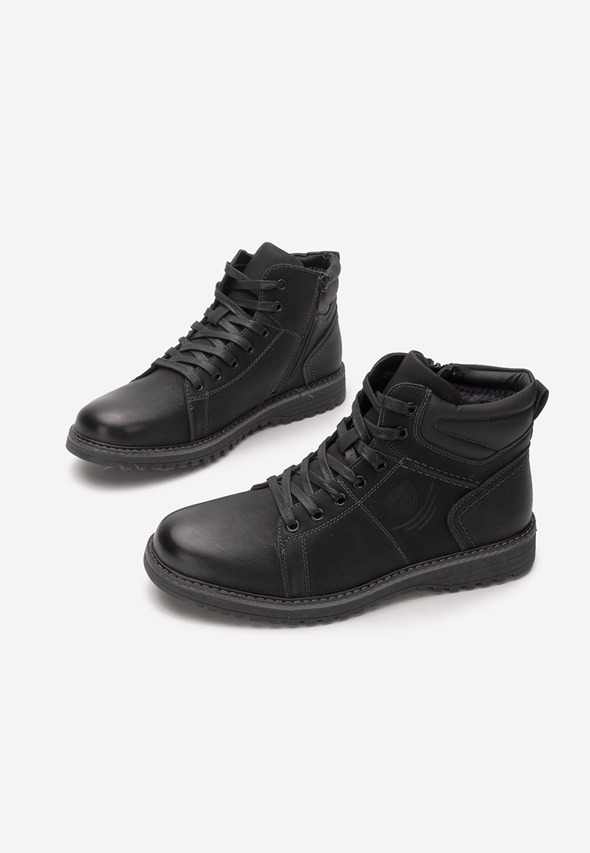 Czarne botki męskie Ploppo