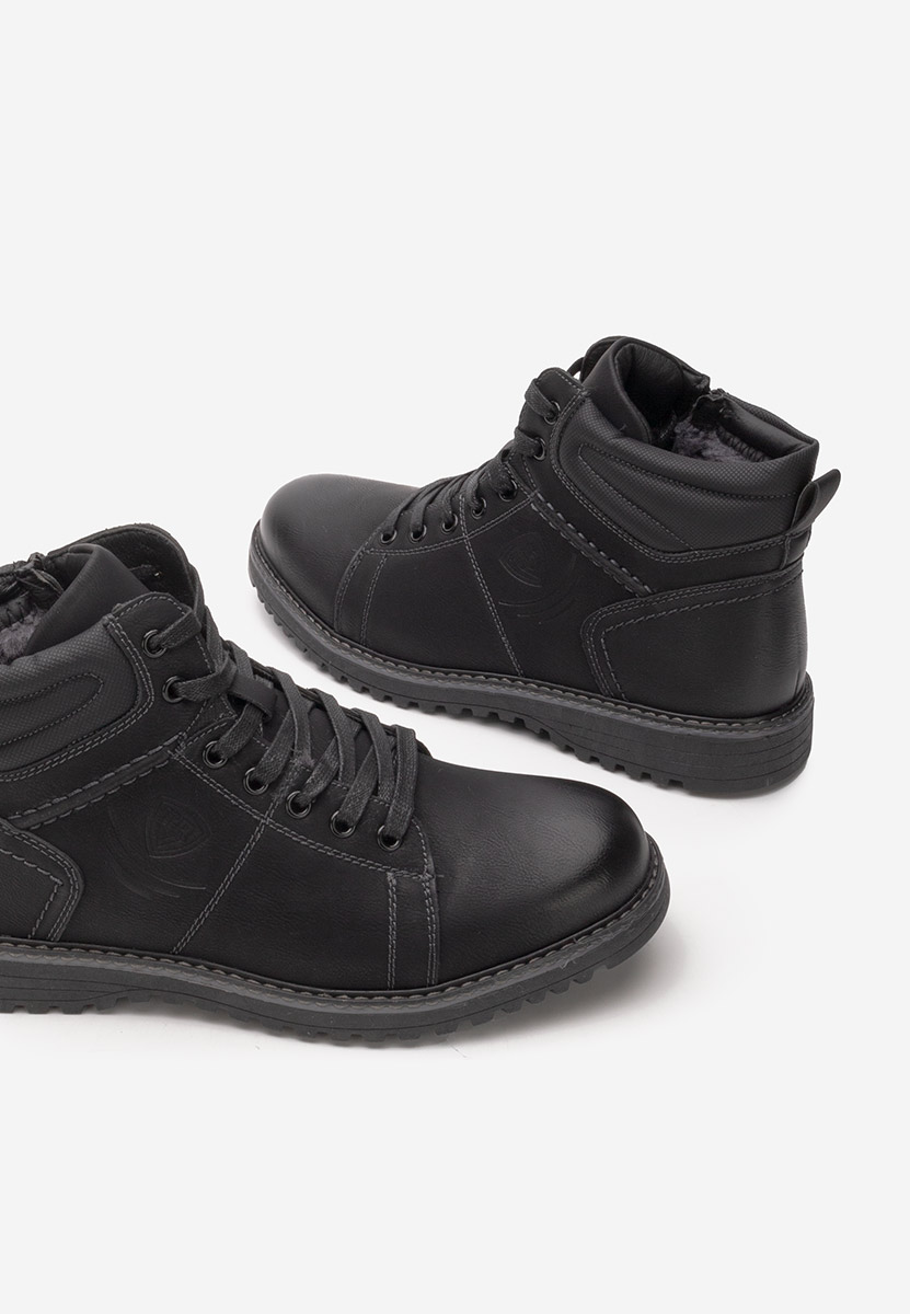 Czarne botki męskie Ploppo