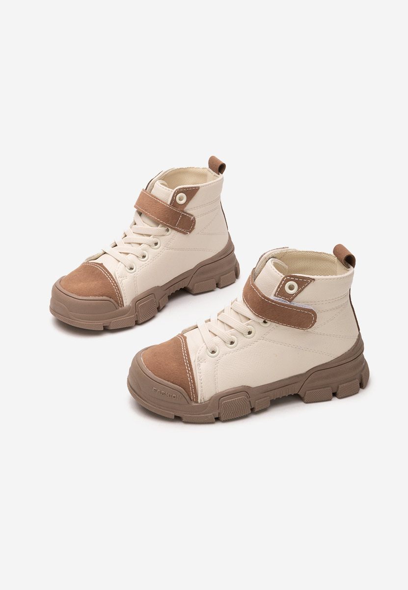 Beżowe botki chłopięce Mavrik