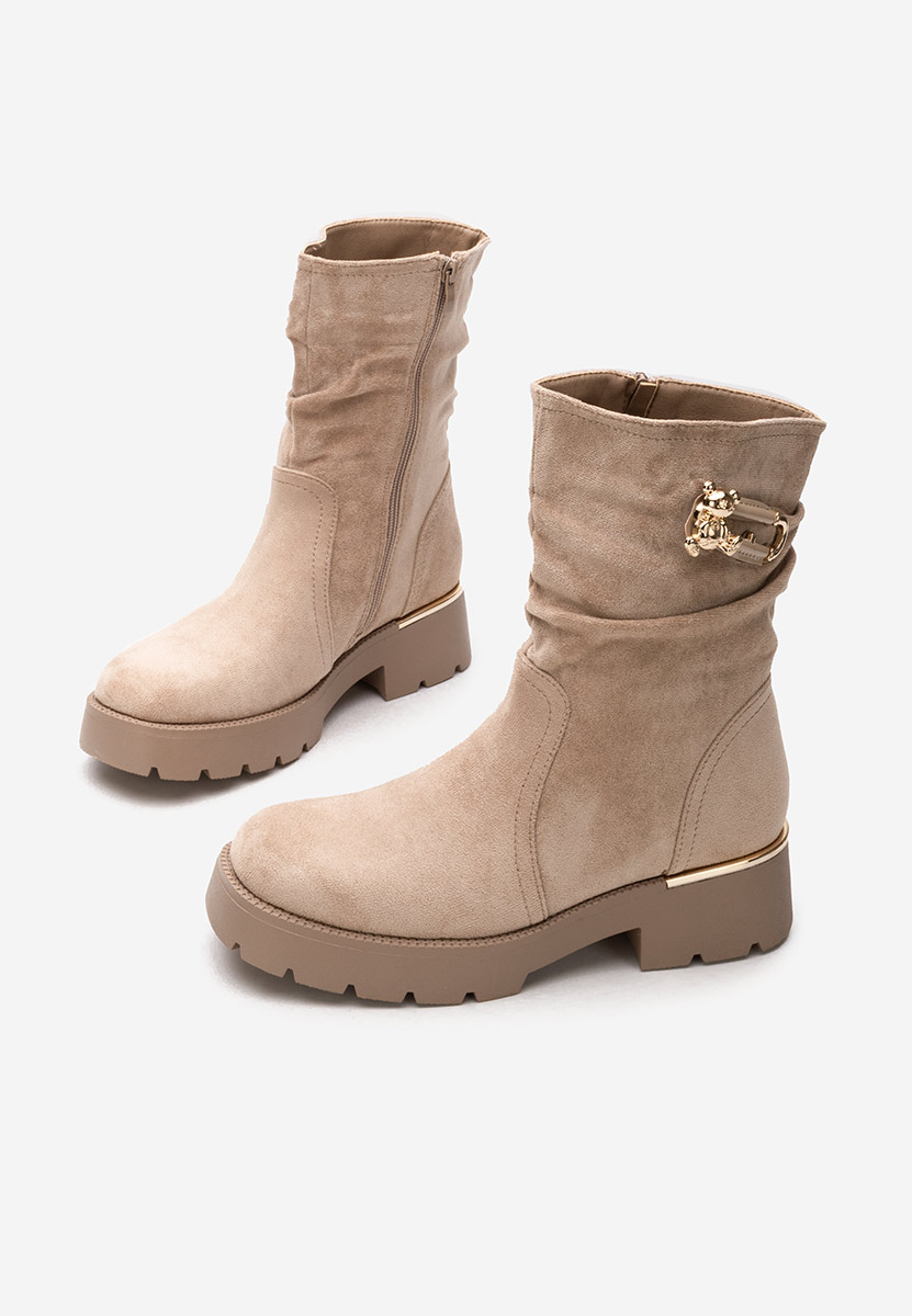 Khaki kozaki damskie Tonise