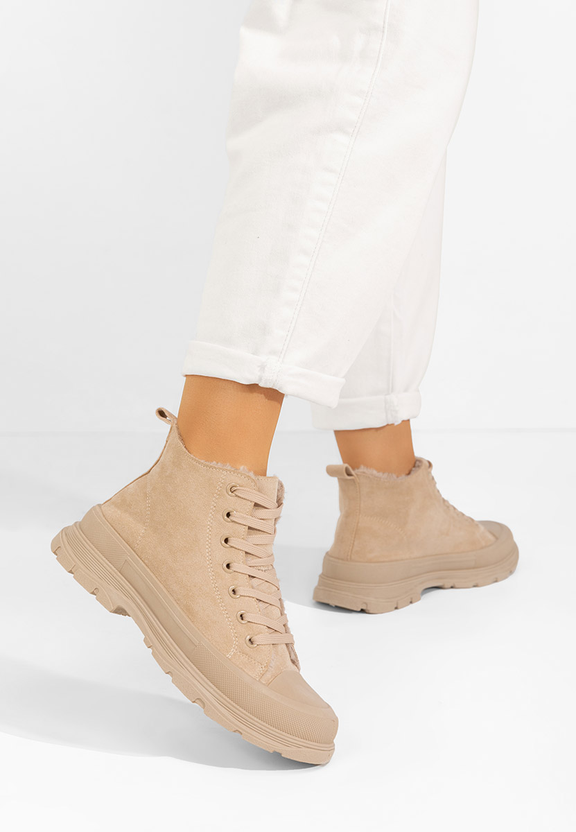 Khaki trampki wysokie damskie Nicki