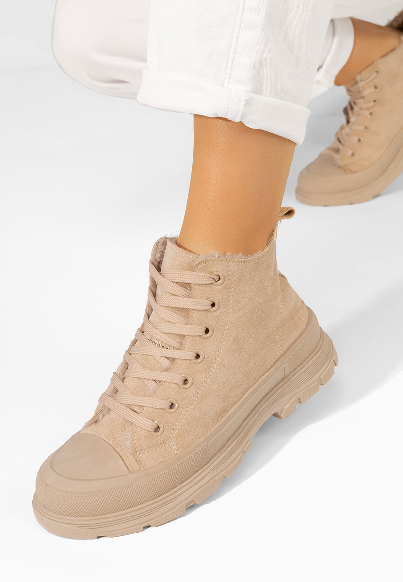 Khaki trampki wysokie damskie Nicki