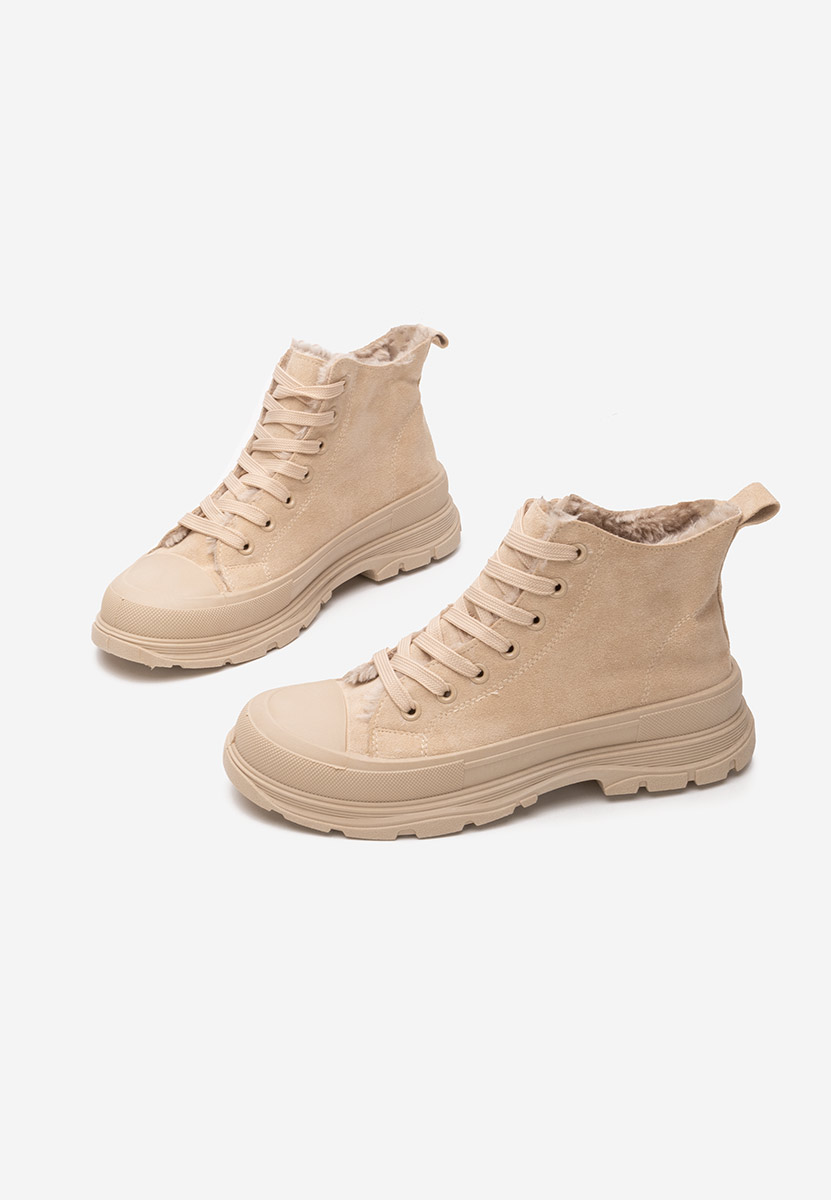 Khaki trampki wysokie damskie Nicki