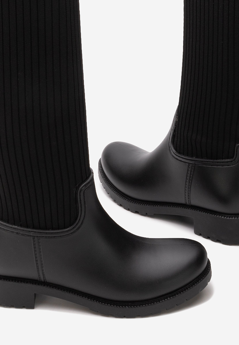 Czarne kozaki z elastyczną cholewką Filebra V2