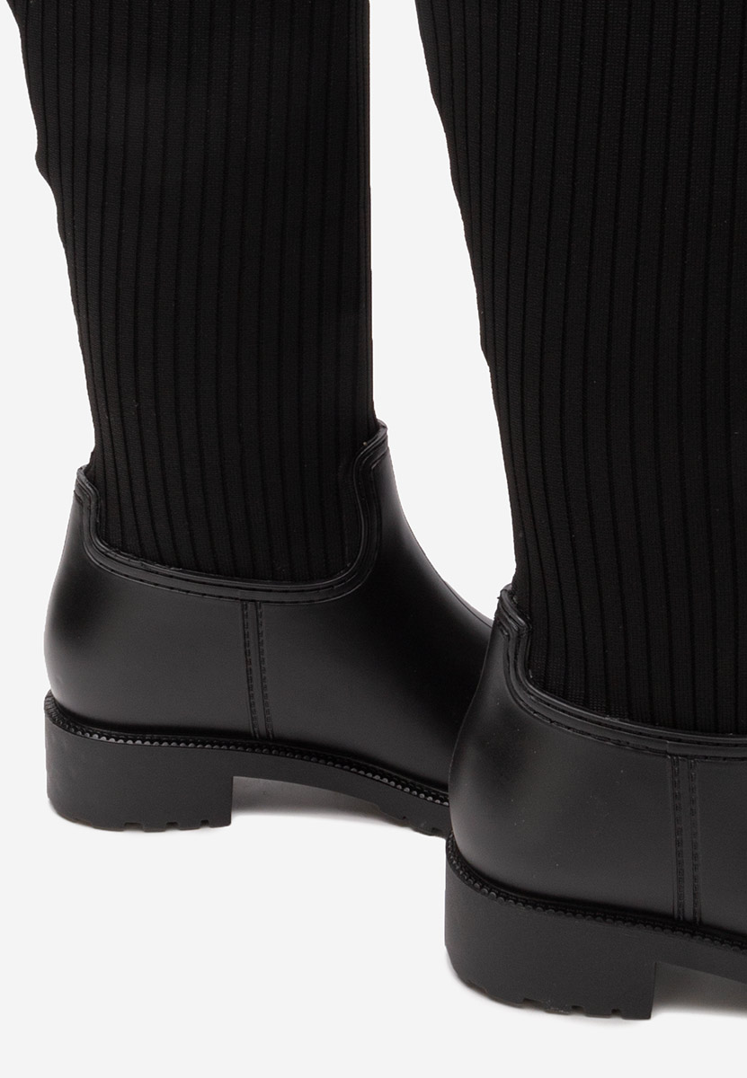 Czarne kozaki z elastyczną cholewką Filebra V2