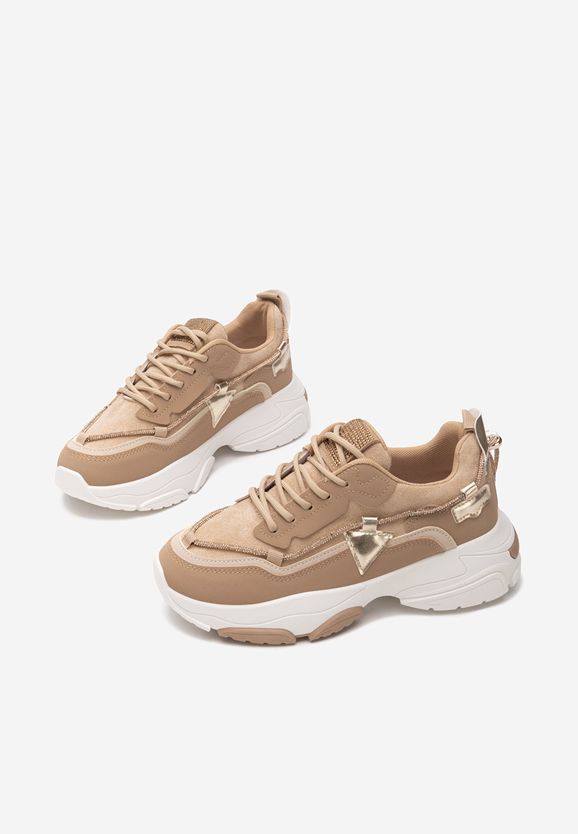 Khaki sneakersy damskie Livena