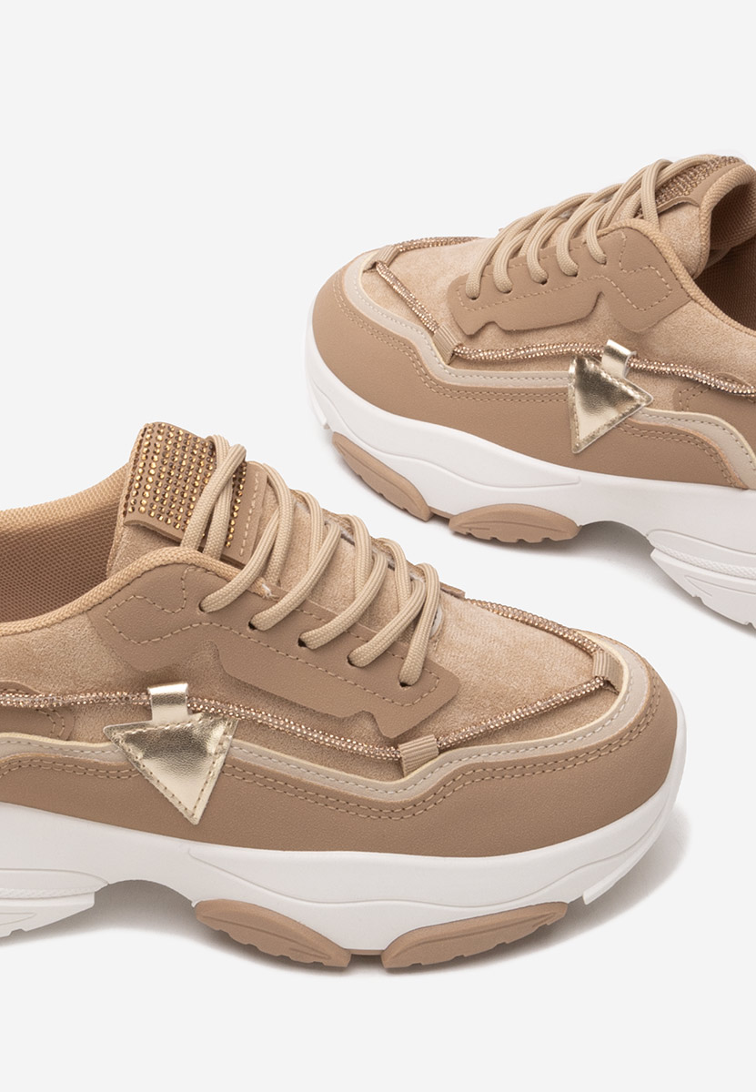 Khaki sneakersy damskie Livena