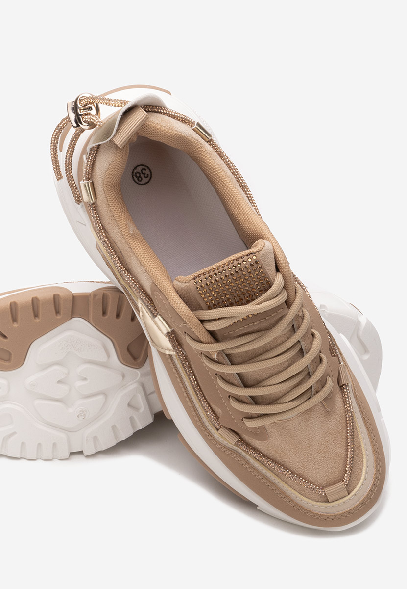 Khaki sneakersy damskie Livena