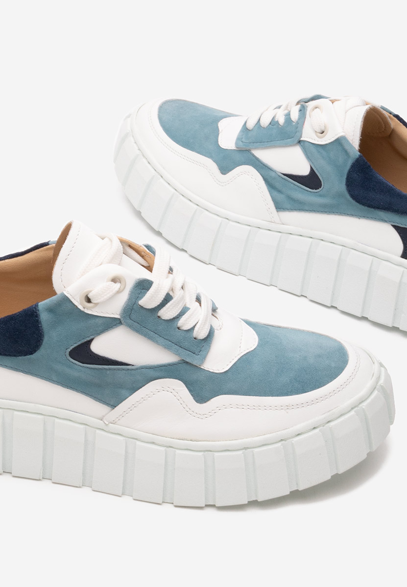 Niebieski sneakersy damskie Caera